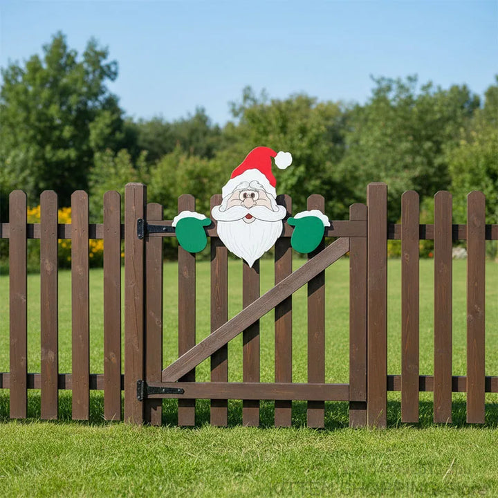 Jul Julgubben och Snögubben Staket Dekoration