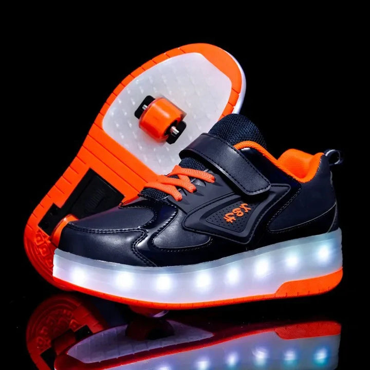 Barn LED Rullskor | Glödande Skateskor Med Dolda Hjul