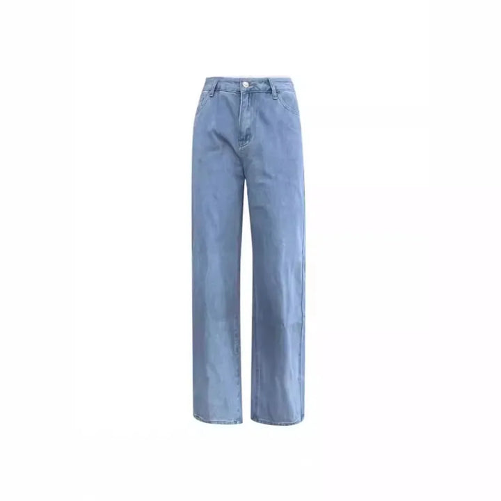 Dam Säckiga Jeans | Lös Passform Denimstil Byxor