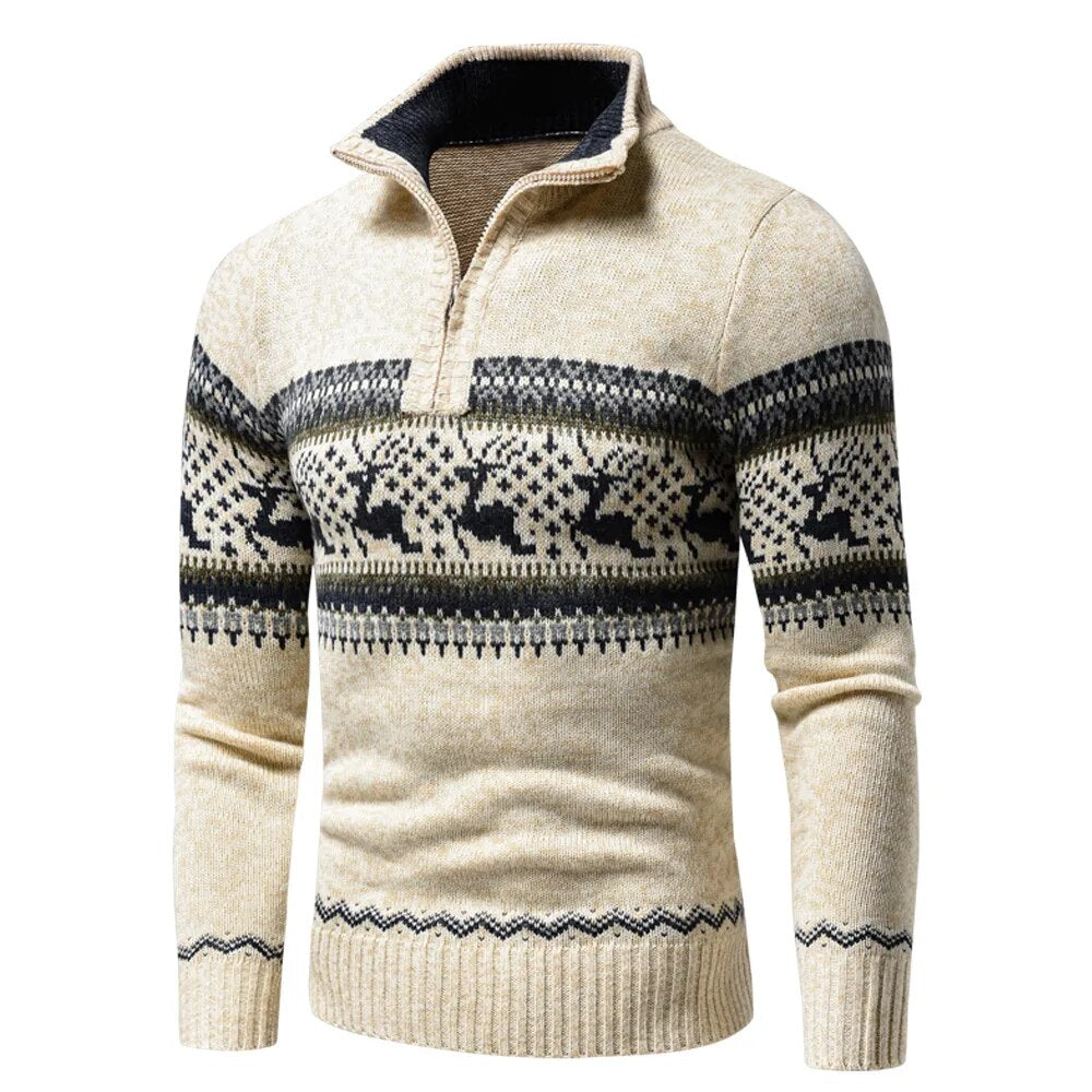 Engelhard | Julmönstrad Zip-up Tröja