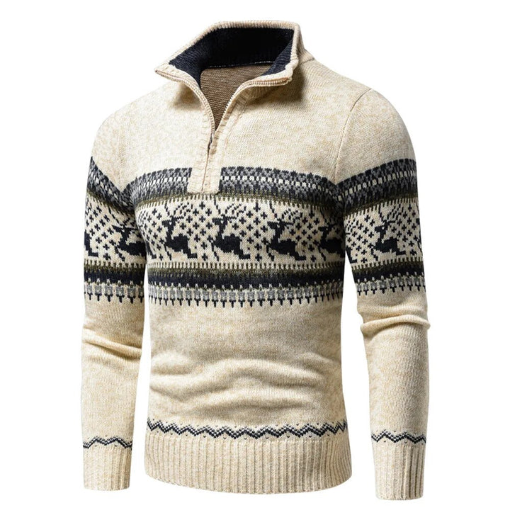 Engelhard | Julmönstrad Zip-up Tröja