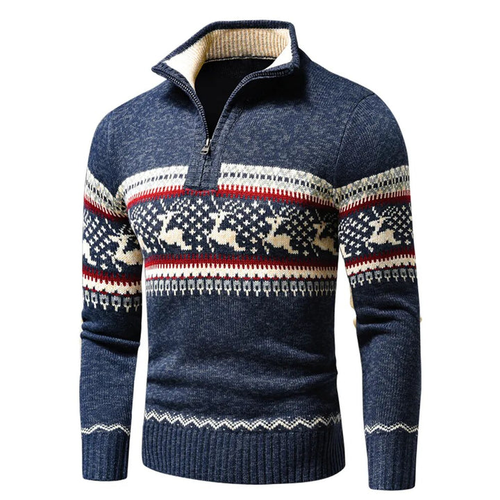 Engelhard | Julmönstrad Zip-up Tröja