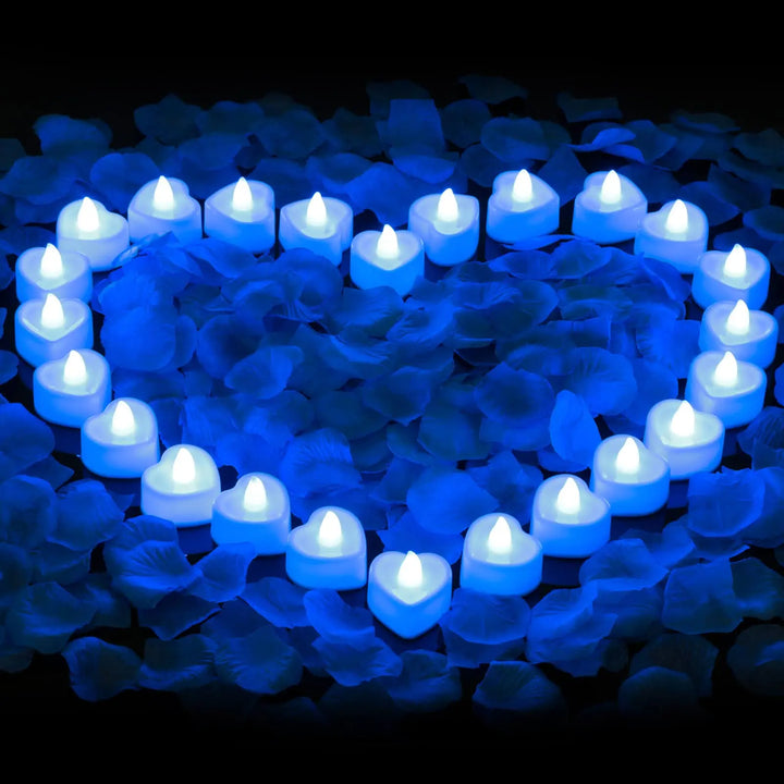 24-Packa Röd Skal LED Te Ljus Stearinljus | Flamlösa, Batteridriven