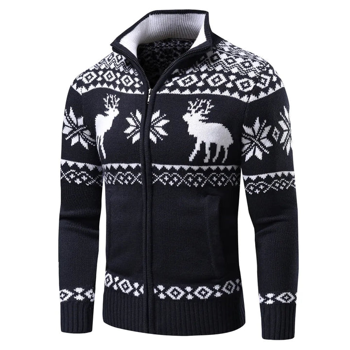 Engelhard | Julmönstrad Zip-up Tröja