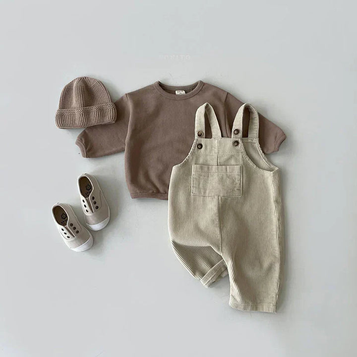 Barn Bomullsblandning Overall | Justerbar Rem Lekslitage