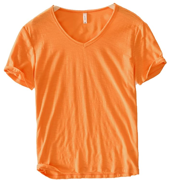 Herr V-Ringning T-Shirt | Lättviktig Avslappnad Kortärmad