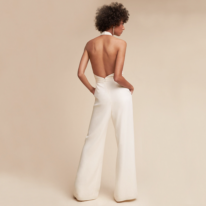 Bea | Bekväm Lång Jumpsuiten med Utsvängda Byxor