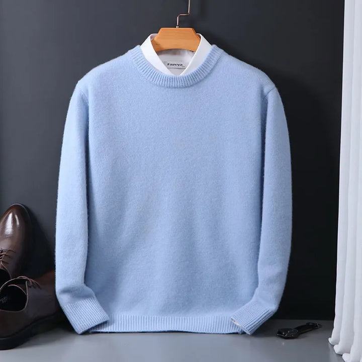 Thom | Klassisk Mjukt Stickad Crewneck Tröja