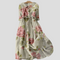 Dam Botaniskt Tryck Lapel Klänning | Vintageblommigt