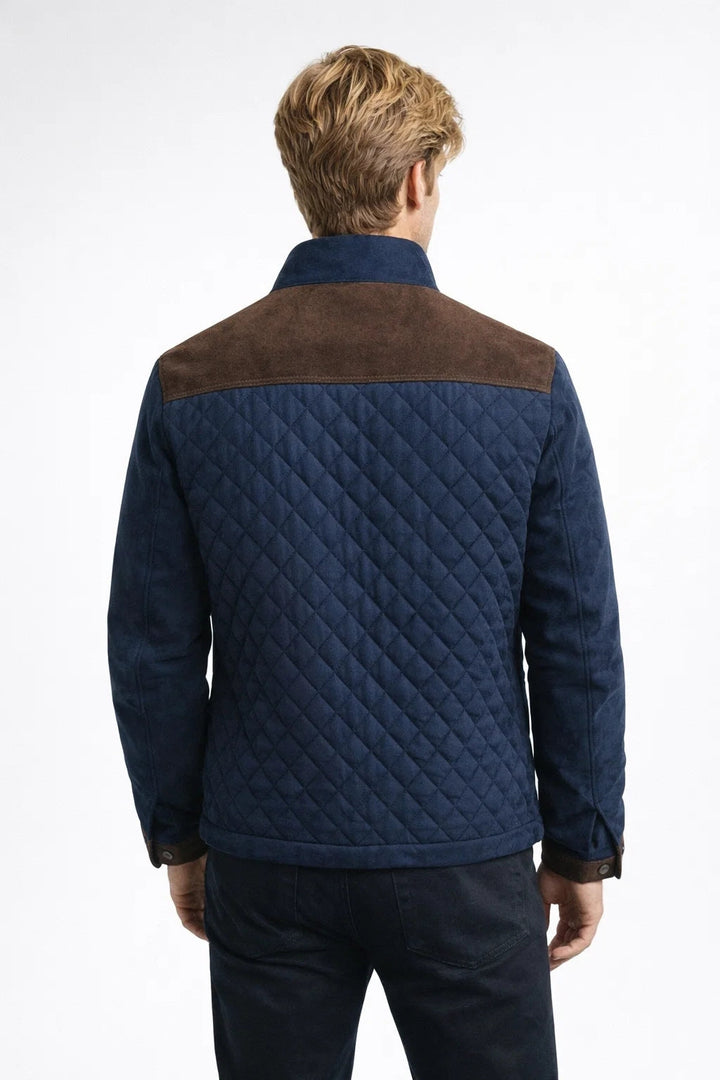 Herr Modern Quiltad Vinterjacka Med Huva