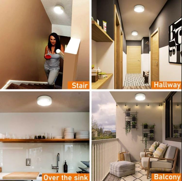 Rörelsesensor Taklampa | Trådlös Batteridriven LED