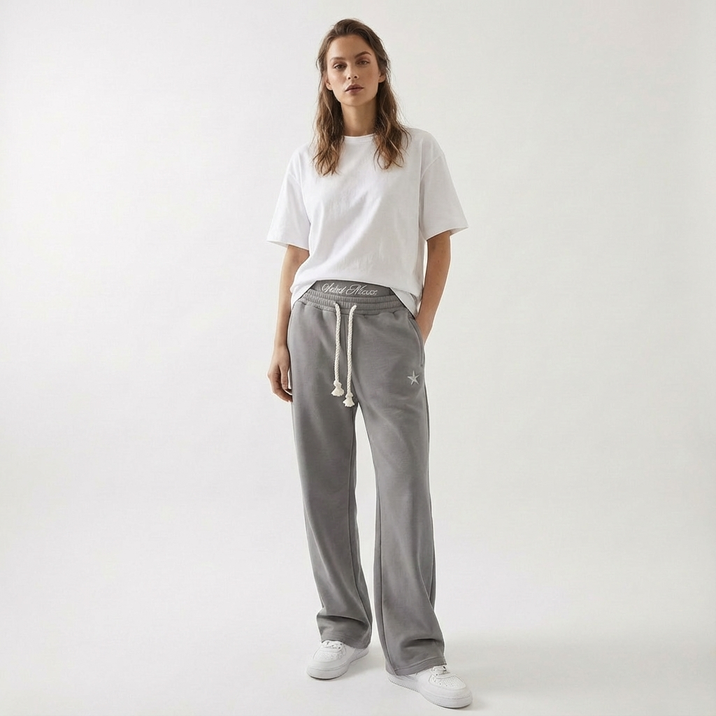 Unisex Säckig Joggingbyxor | Avspänd Passform Vardaglig Mjukisbyxor