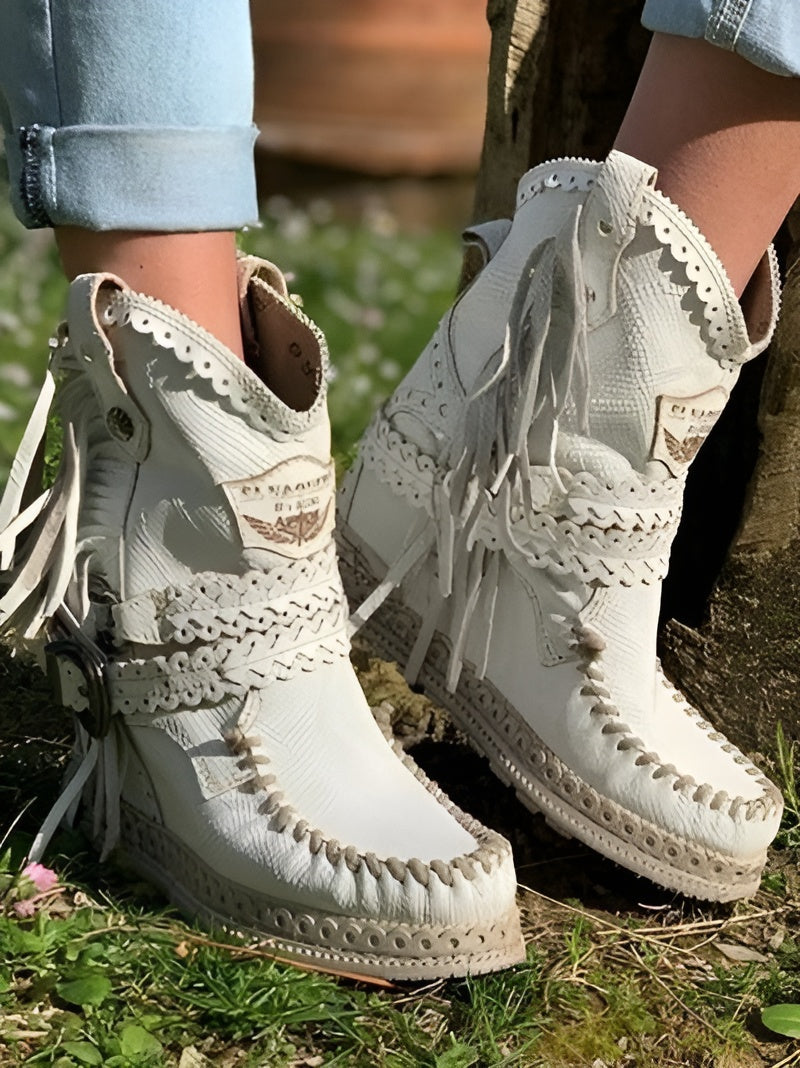 Dam Boho Västra Fransstövlar