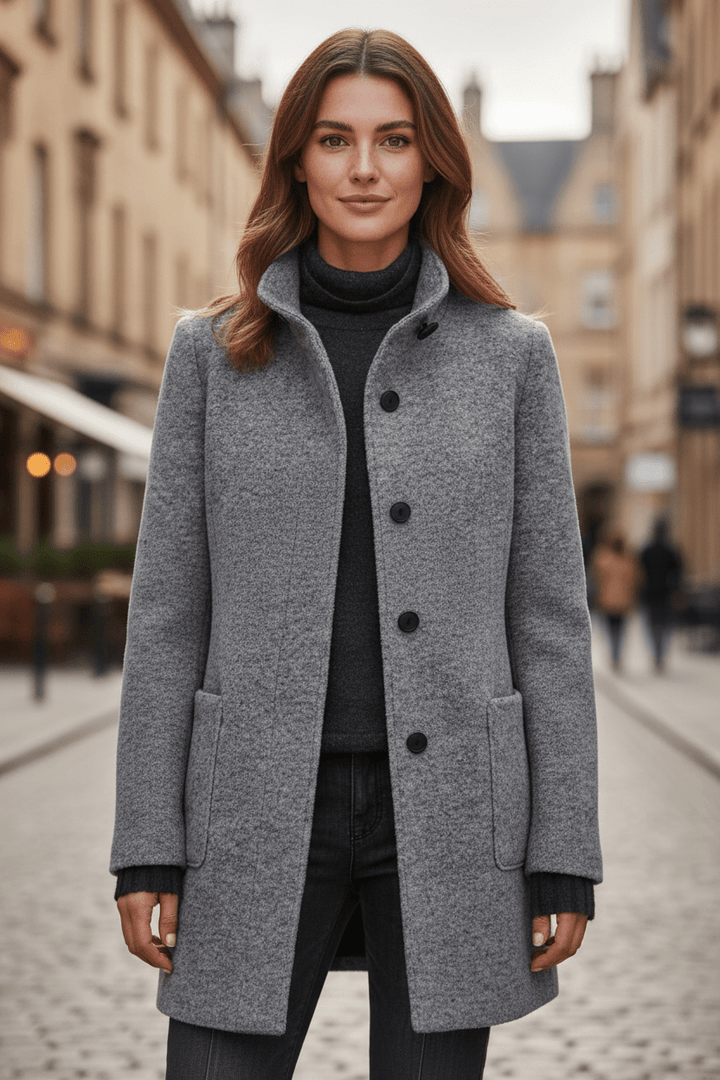 Dam Ullblandning Kappa | Ståkrage Skräddarsydd Passform