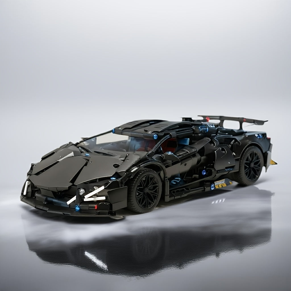 Svart Superbilsbyggset | Racerbils Modellsats