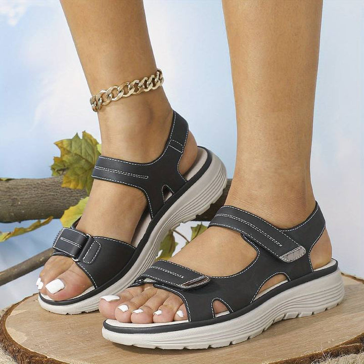 Unisex Ortopediska Sandaler | Läderstil Justerbara Remmar