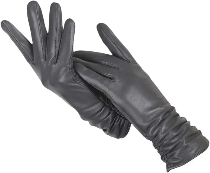 Dam Läder Stil Handskar | Ullfodrad Vinter Värme