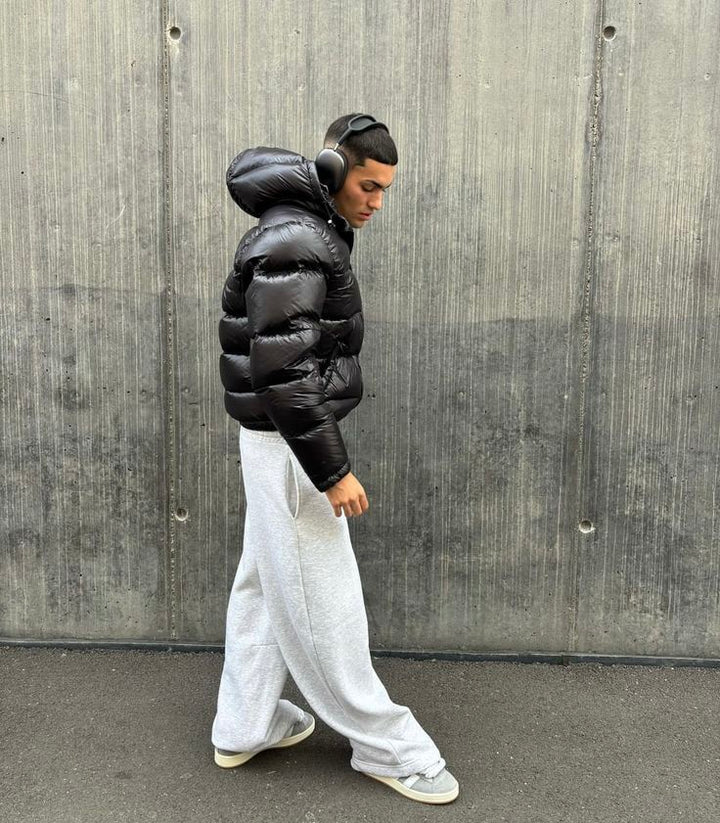 Herr Sherpa-Fodrad Quiltad Vinterjacka