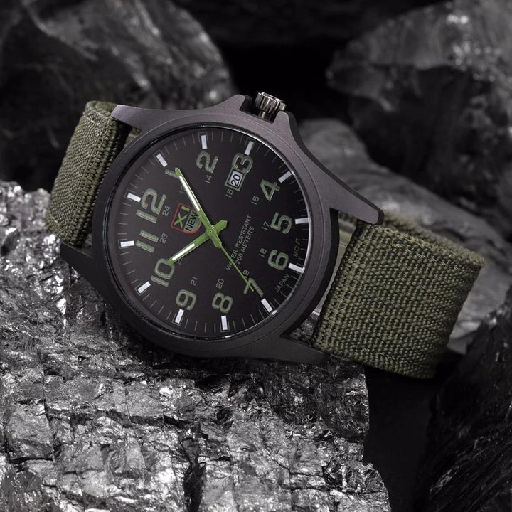Herr Taktisk Militärklocka | Robust Utomhus Sportdesign
