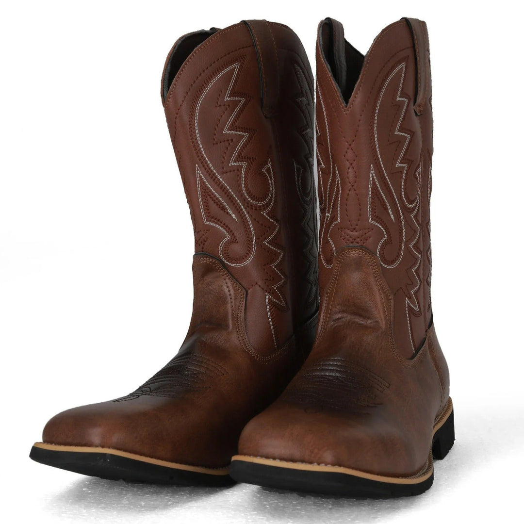 Herr Läderstil Cowboystövlar