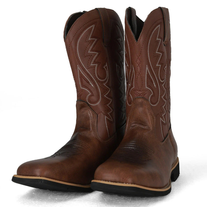 Herr Läderstil Cowboystövlar