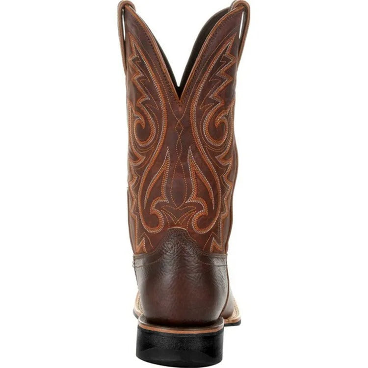 Herr Läderstil Cowboystövlar