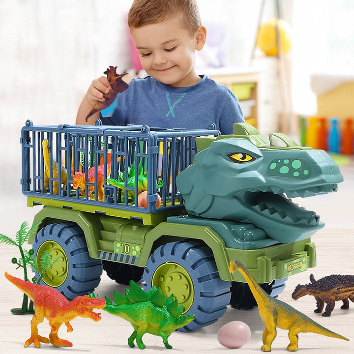 Barn Dinosaurie Lastbil Lekset | Dino-Transportör och Förhistorisk Leksakssats