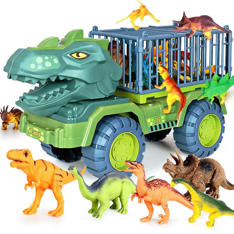 Barn Dinosaurie Lastbil Lekset | Dino-Transportör och Förhistorisk Leksakssats