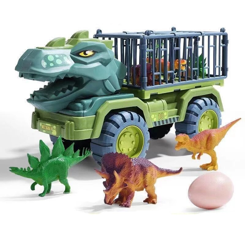 Barn Dinosaurie Lastbil Lekset | Dino-Transportör och Förhistorisk Leksakssats