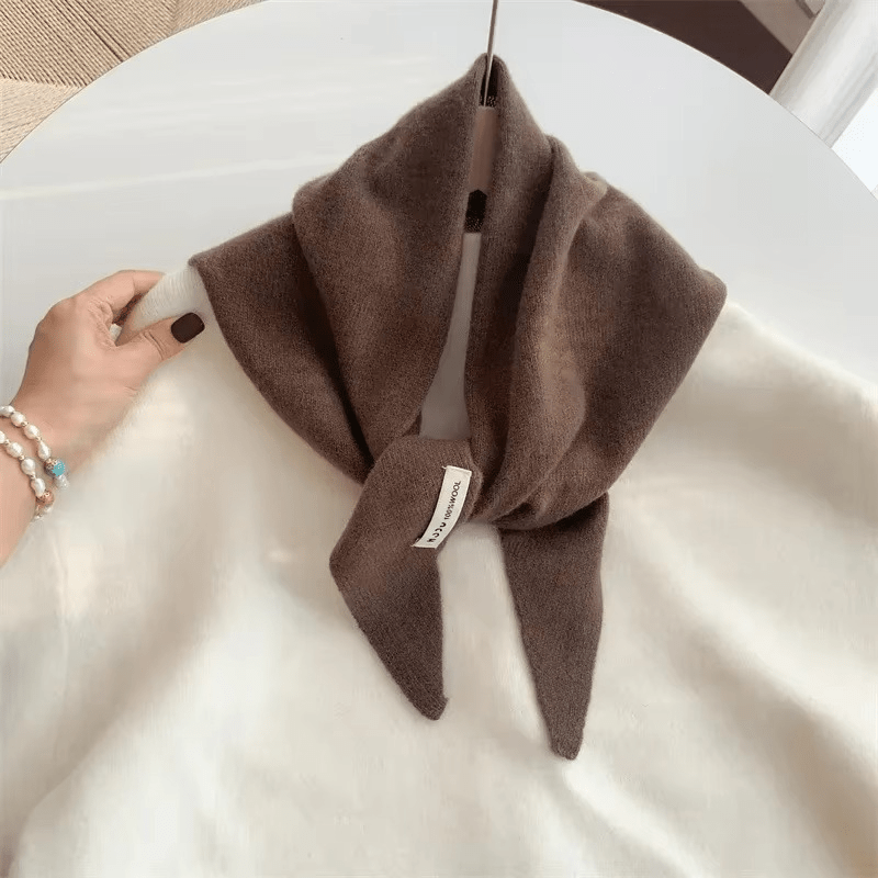 Triangel Sticka Ullblandning Halsduk