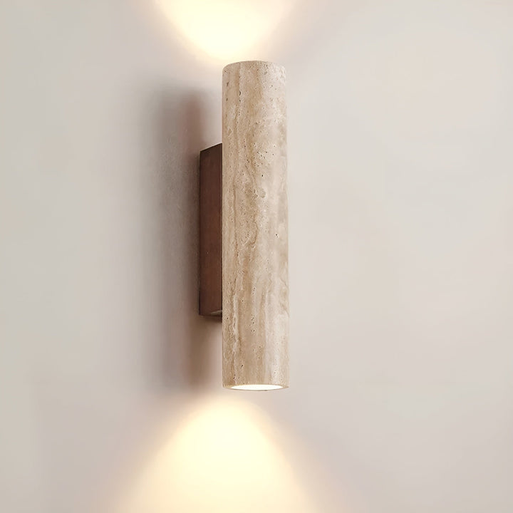 Travertin Vägglampa | Modern Natursten Belysning
