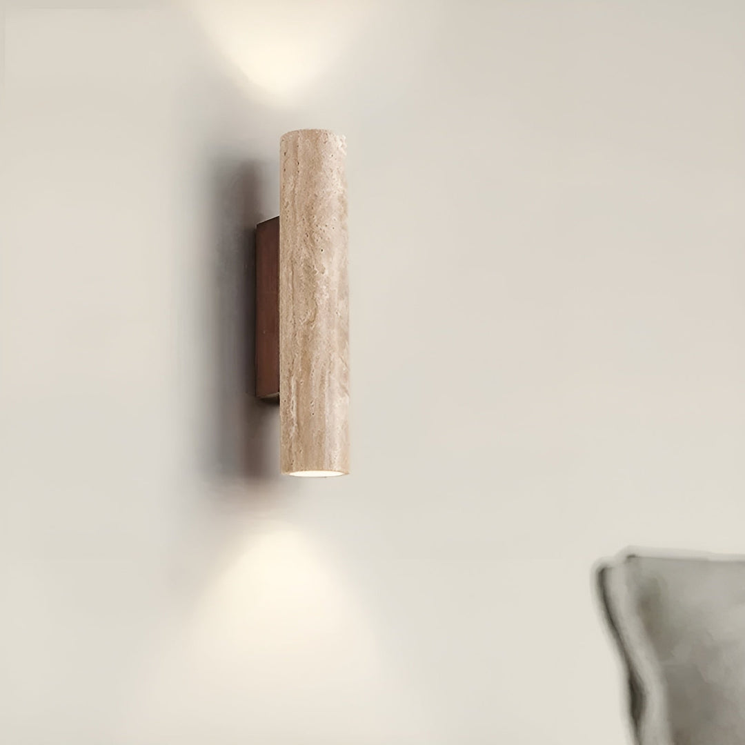 Travertin Vägglampa | Modern Natursten Belysning
