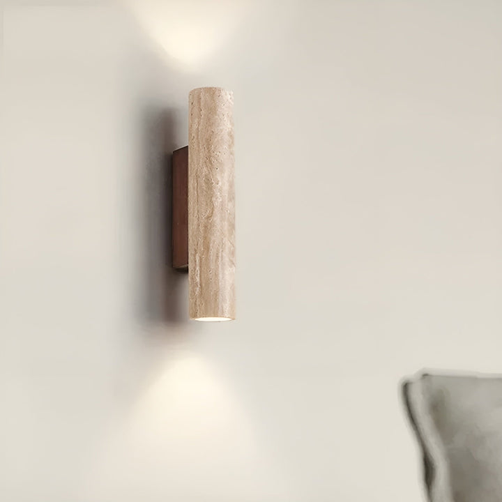 Travertin Vägglampa | Modern Natursten Belysning