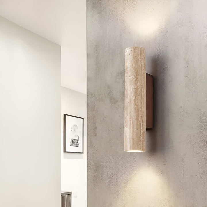 Travertin Vägglampa | Modern Natursten Belysning