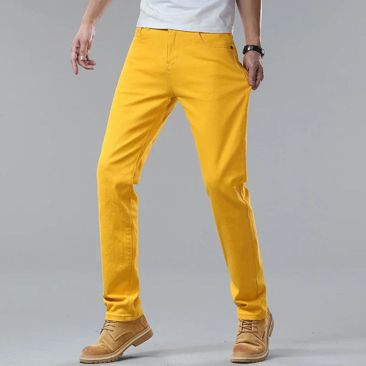 Herr Komfort Denim Stil Jeans | Avslappnad Passform