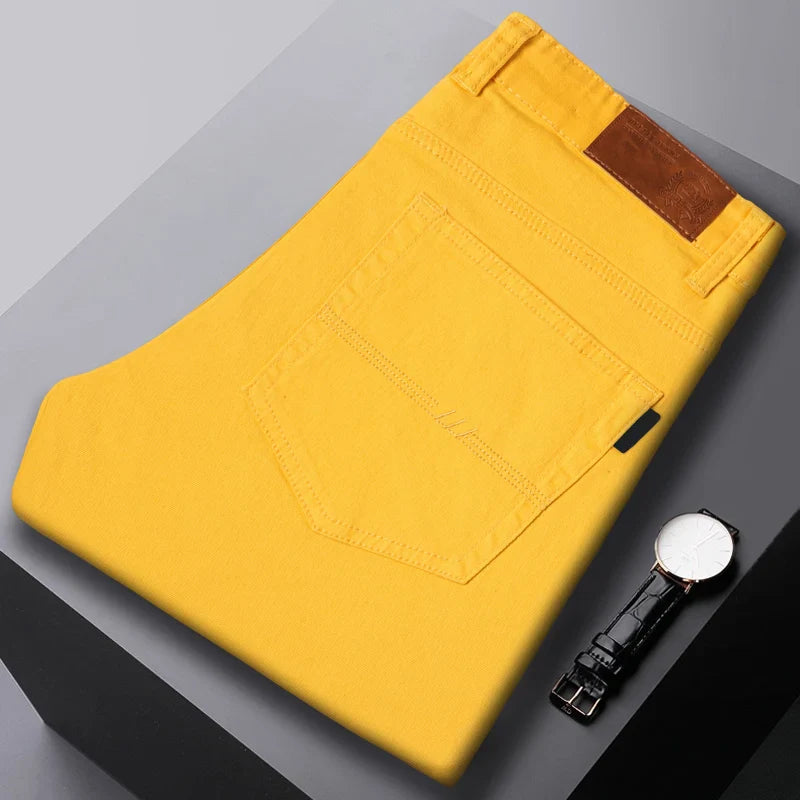 Herr Komfort Denim Stil Jeans | Avslappnad Passform
