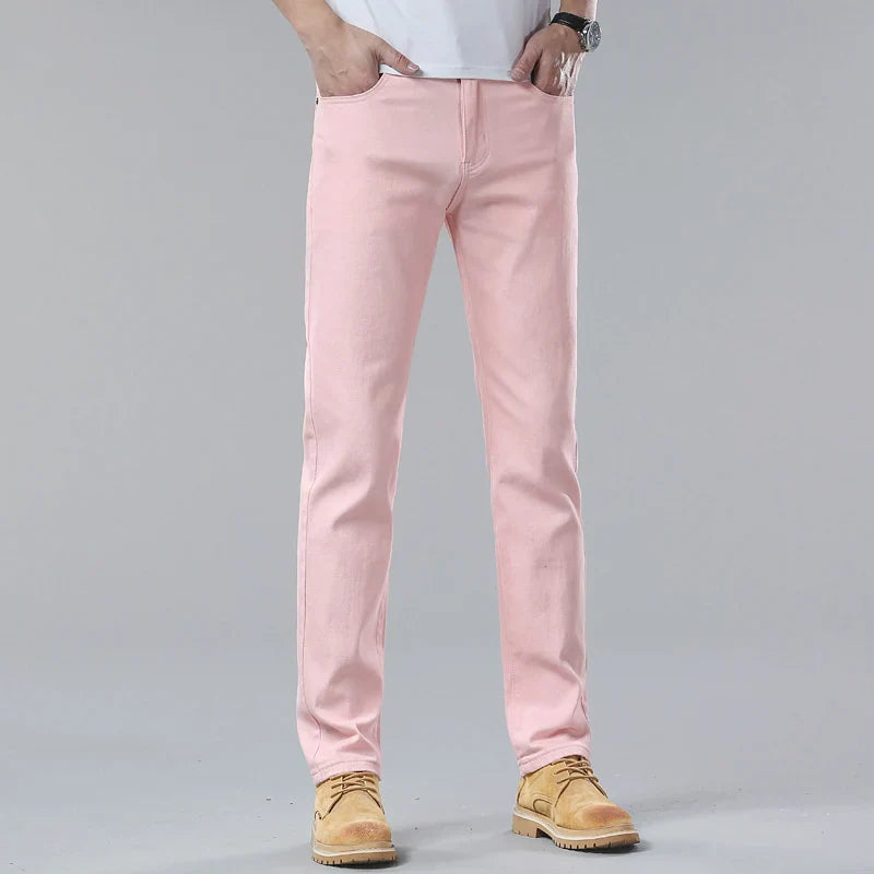 Herr Komfort Denim Stil Jeans | Avslappnad Passform