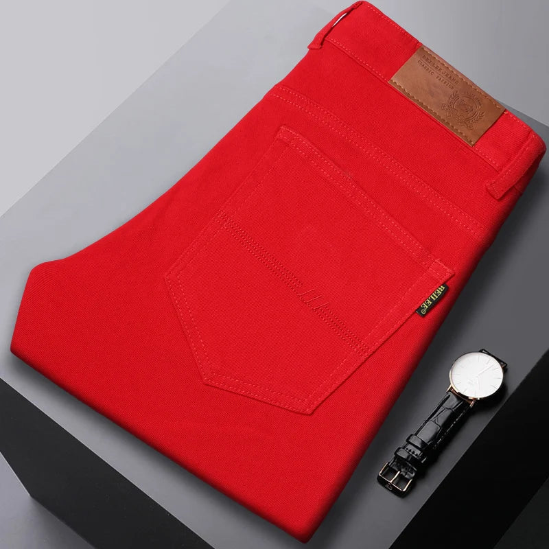 Herr Komfort Denim Stil Jeans | Avslappnad Passform