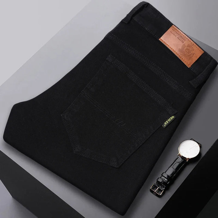 Herr Komfort Denim Stil Jeans | Avslappnad Passform