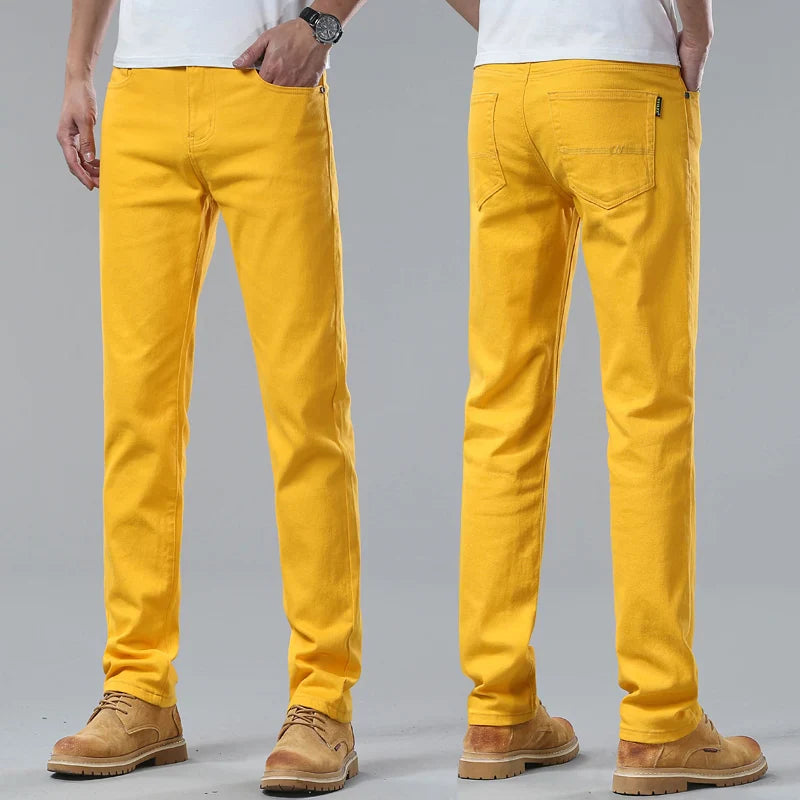 Herr Komfort Denim Stil Jeans | Avslappnad Passform