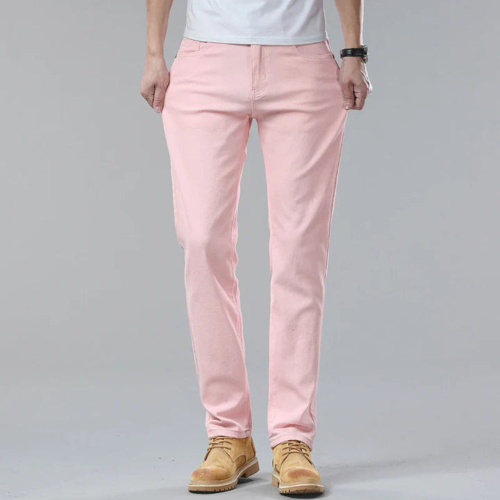 Herr Komfort Denim Stil Jeans | Avslappnad Passform