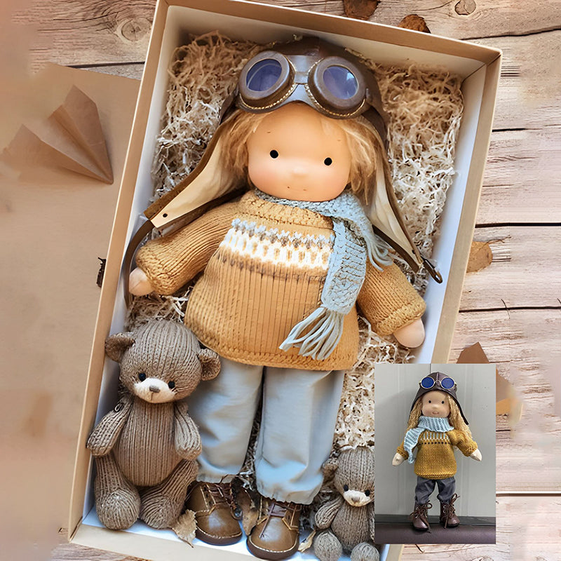 Handgjord Babydocka i Waldorf-Stil