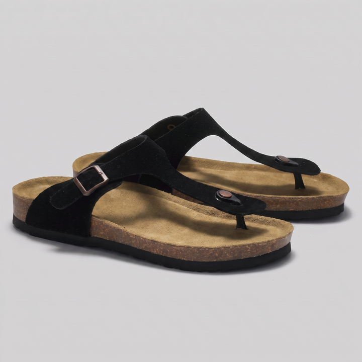 Herr Imitationsmocka Spänne Sandaler | Korkstil Fotbädd Komfort