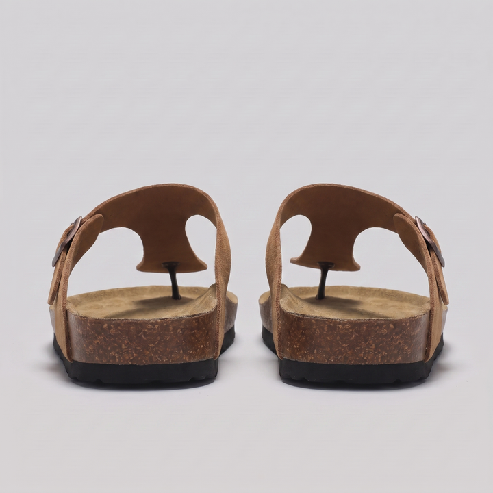 Herr Imitationsmocka Spänne Sandaler | Korkstil Fotbädd Komfort