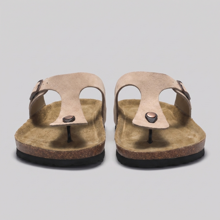 Herr Imitationsmocka Spänne Sandaler | Korkstil Fotbädd Komfort