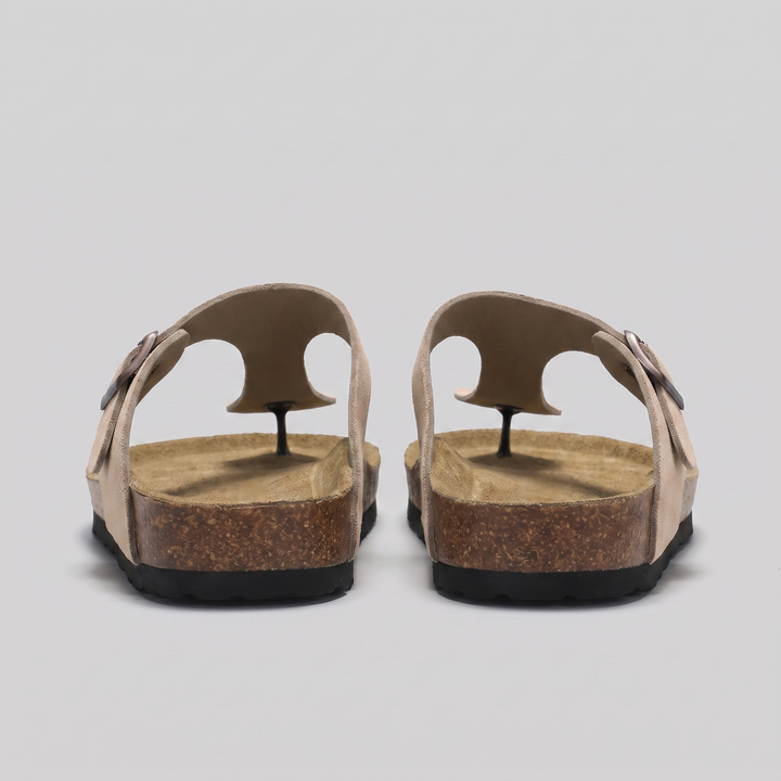 Herr Imitationsmocka Spänne Sandaler | Korkstil Fotbädd Komfort