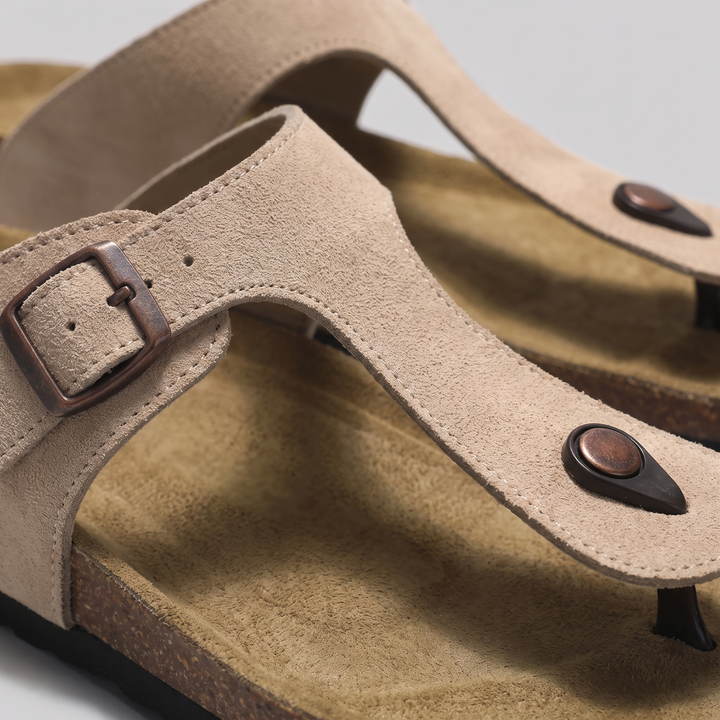 Herr Imitationsmocka Spänne Sandaler | Korkstil Fotbädd Komfort
