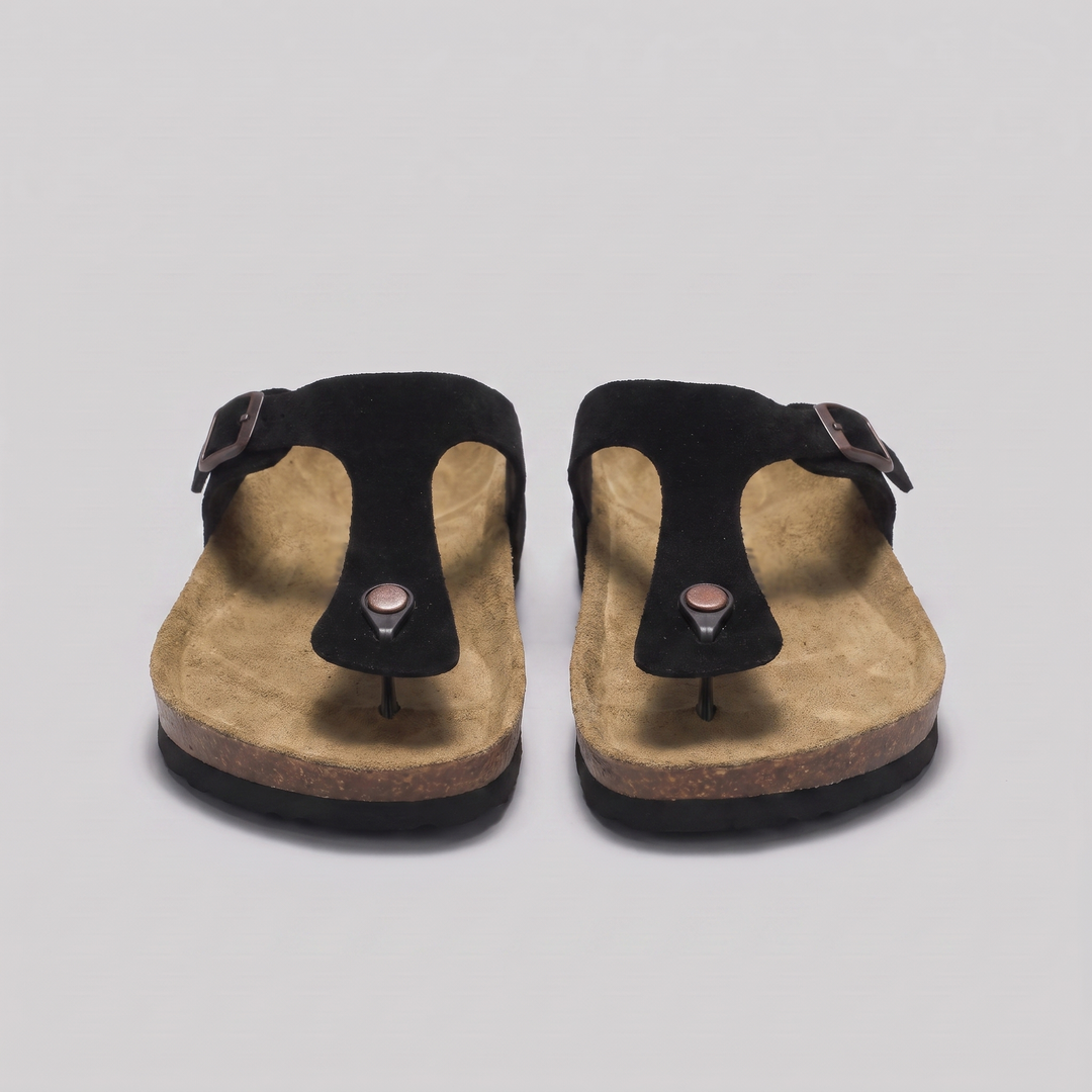 Herr Imitationsmocka Spänne Sandaler | Korkstil Fotbädd Komfort