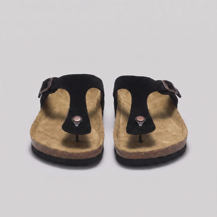 Herr Imitationsmocka Spänne Sandaler | Korkstil Fotbädd Komfort