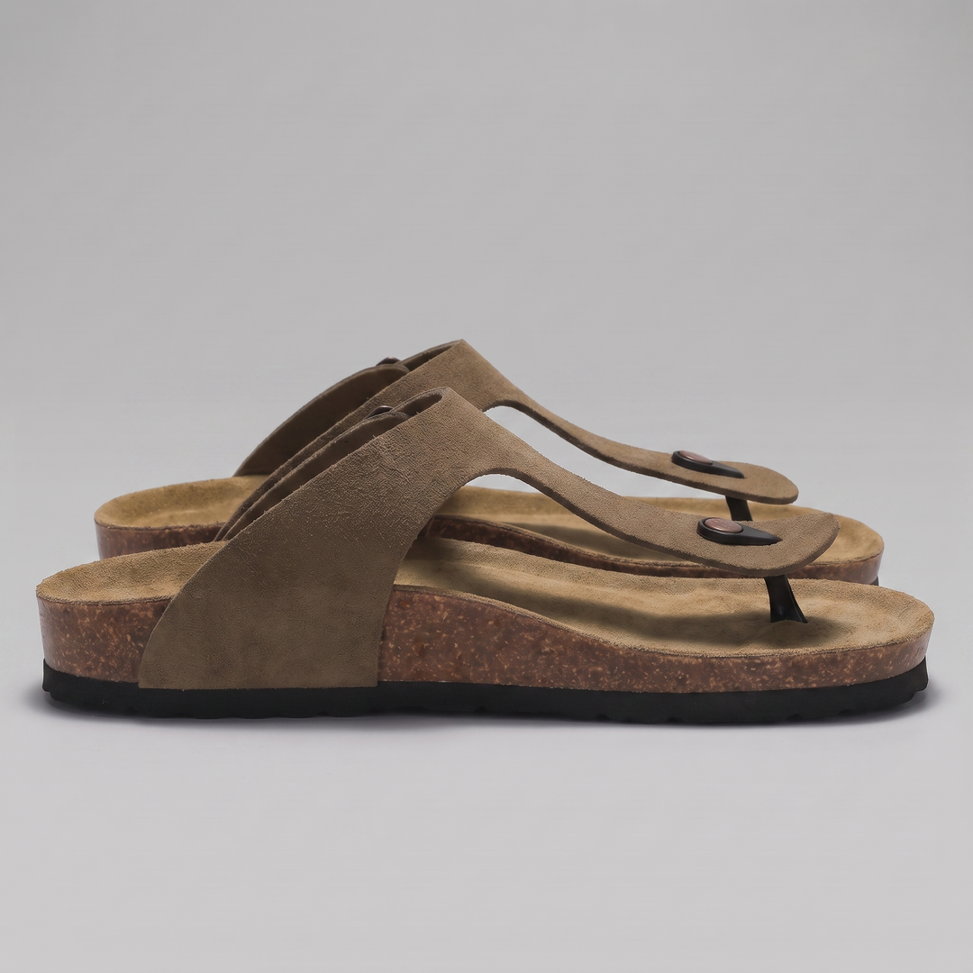 Herr Imitationsmocka Spänne Sandaler | Korkstil Fotbädd Komfort